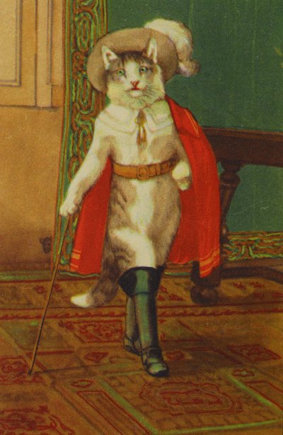 The Boot Cat (Illustration from Conte de Perrault) by Unknown
